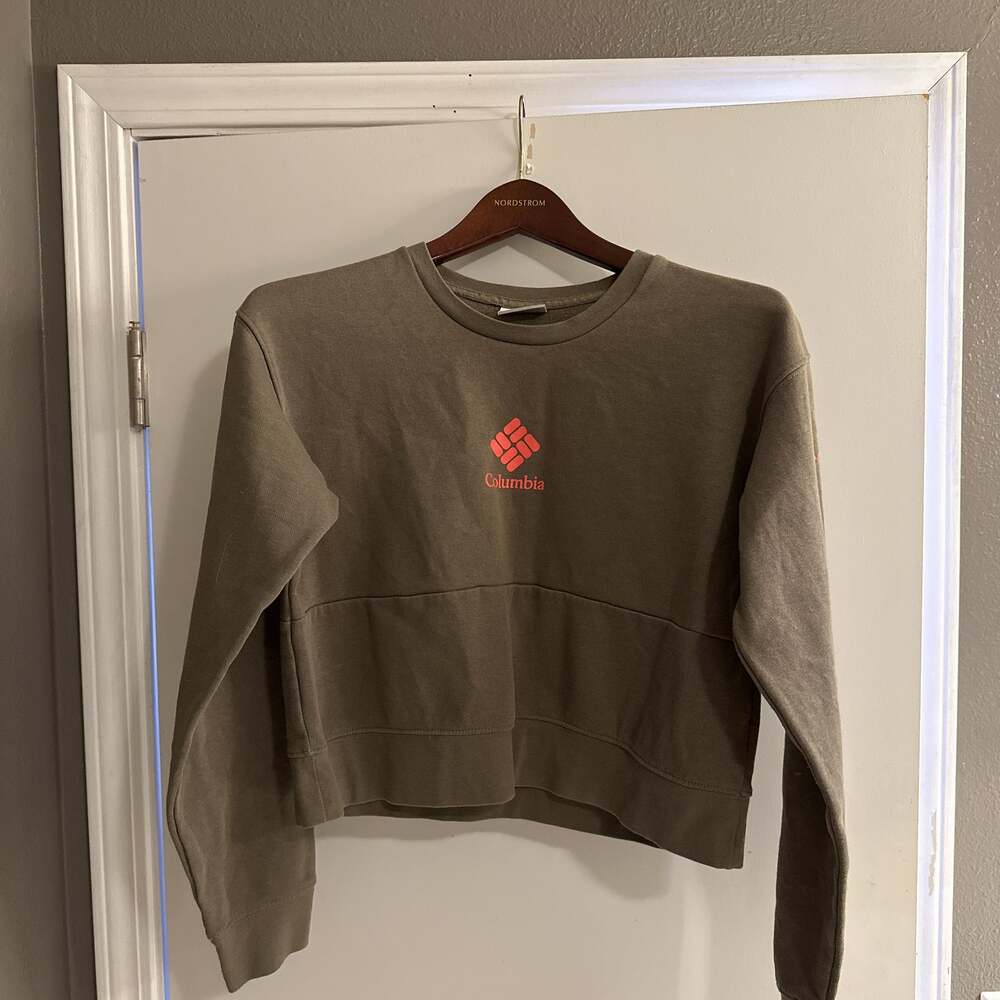 Columbia Women's Cropped Logo Sweatshirt Green